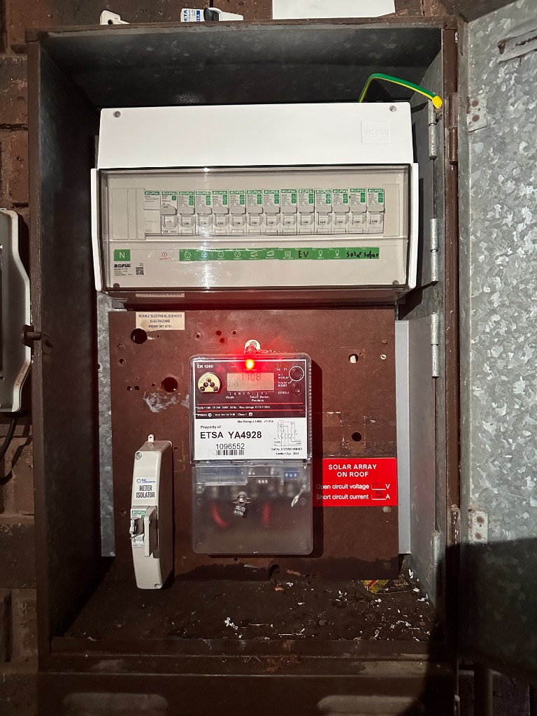 Upgraded Adelaide meter and switchboard setup after remediation, including modern protection layout and improved circuit organisation.